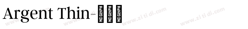 Argent Thin字体转换